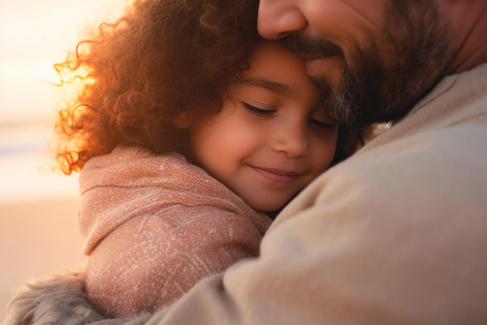 parent holding child with warmth and emotional connection